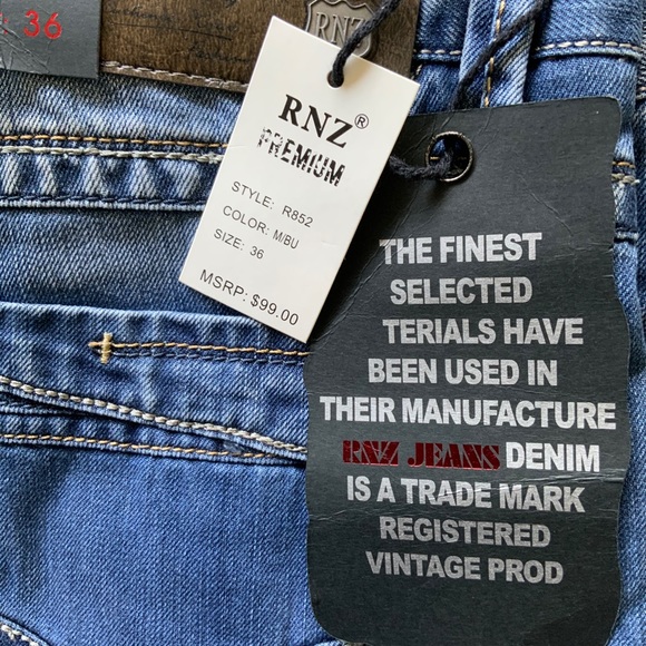Nwt RNZ Premium Blue Denim Jean - Picture 6 of 6